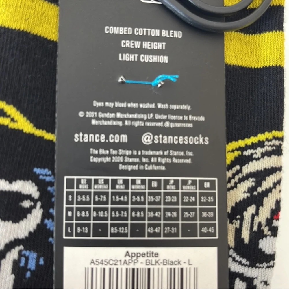 Stance Guns-N-Roses GNR Appetite for Destruction and So Fine Socks Large